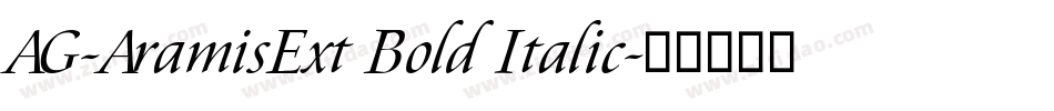 AG-AramisExt Bold Italic字体转换
